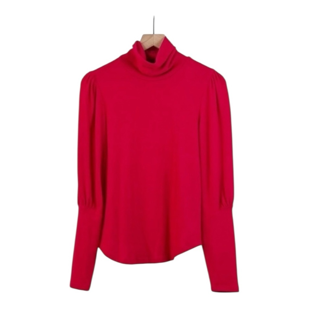 Anthropologie Vibrant pink Cowl Neck Sweater size s - Picture 4 of 11